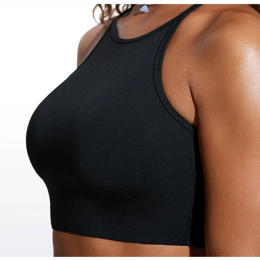 CRZ Yoga Sunshine High Neck Bikini Top Black Size S (4/6) NWT - Picture 2 of 12